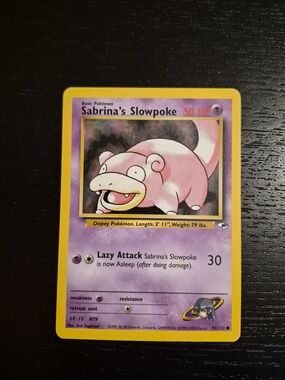 Pokemon Sabrina's Slowpoke Card - Vintage